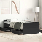 vidaXL Bedframe met hoofd- en voeteneinde wit 100x200 cm