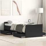 vidaXL Bedframe met hoofd- en voeteneinde wit 100x200 cm