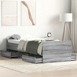 vidaXL Bedframe met hoofd- en voeteneinde wit 100x200 cm