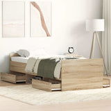 vidaXL Bedframe met hoofd- en voeteneinde wit 100x200 cm