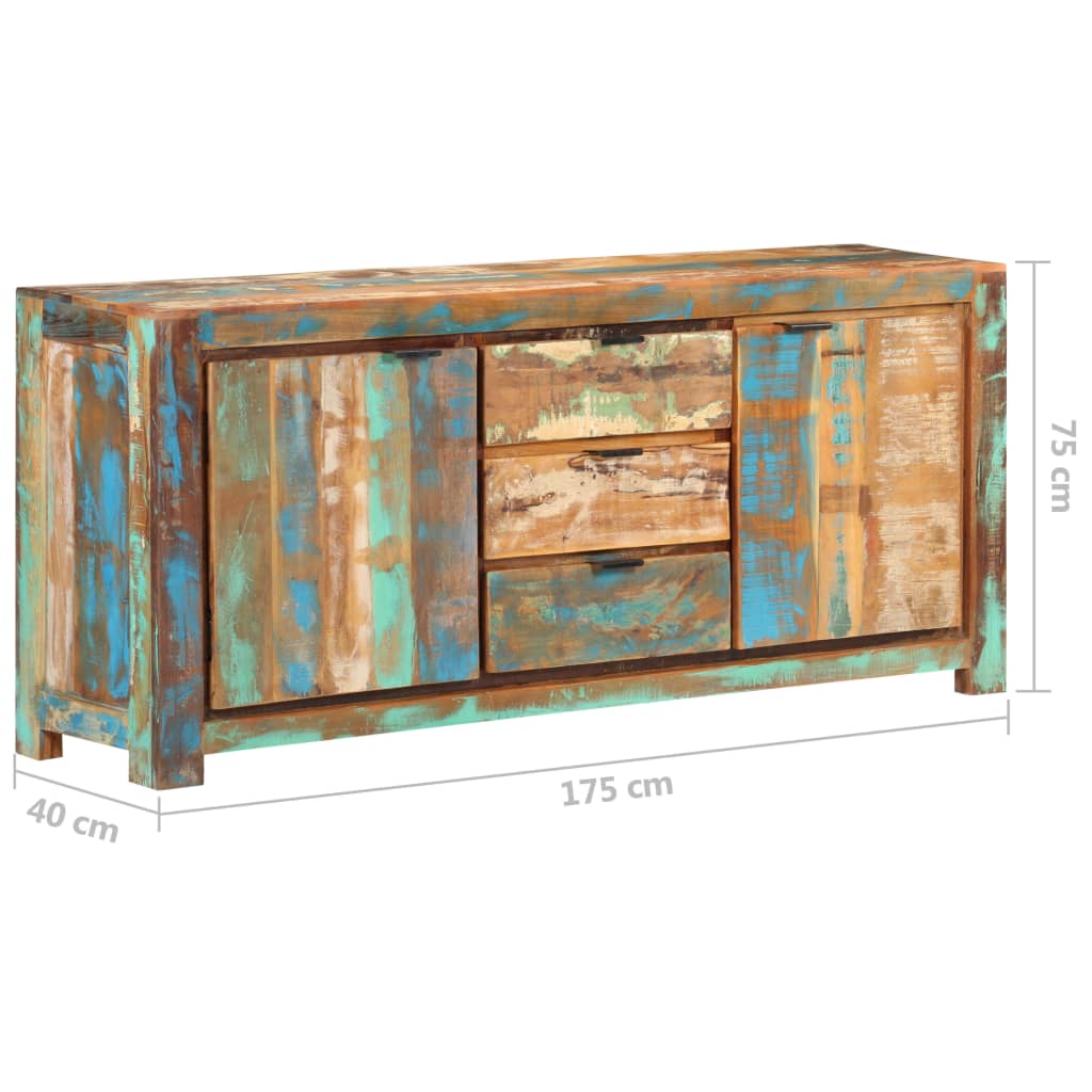 vidaXL Dressoir 175x40x75 cm ruw mangohout