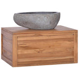 vidaXL Badkamerwandkast 60x45x30 cm massief teakhout