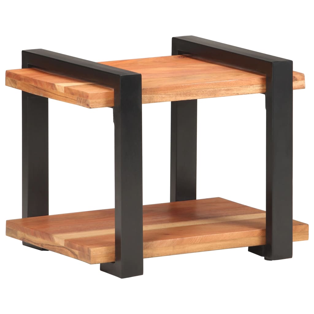 vidaXL Nachtkastje 50x40x40 cm ruw mangohout