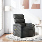vidaXL Massage Recliner with Light Grey Fabric