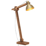 vidaXL Vloerlamp E27 massief mangohout zilverkleurig