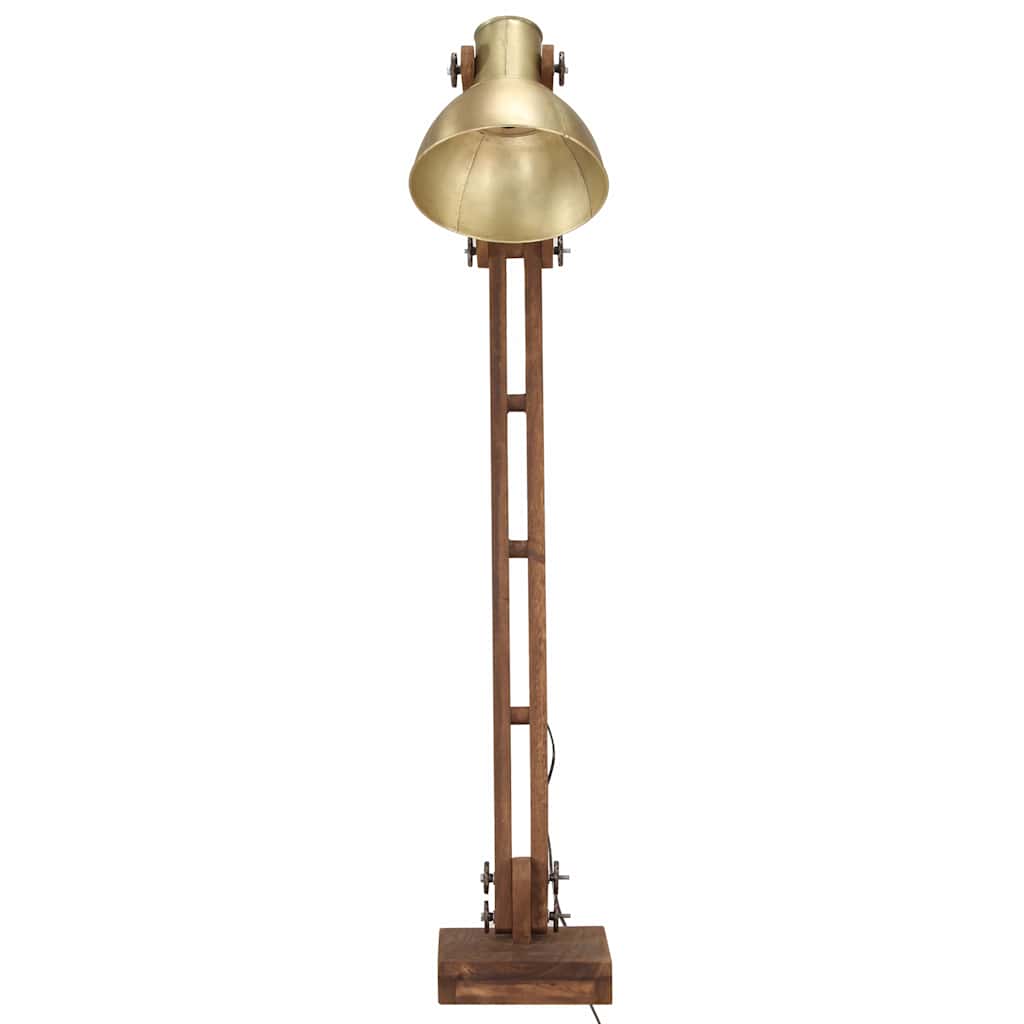 vidaXL Floor Lamp E27 Solid Mango Wood White