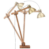 vidaXL Floor Lamp E27 Solid Mango Wood White