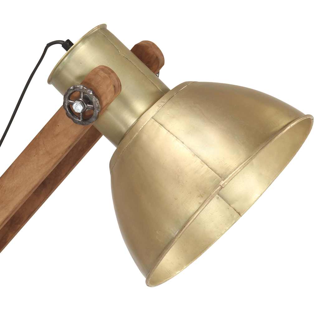 vidaXL Floor Lamp E27 Solid Mango Wood White