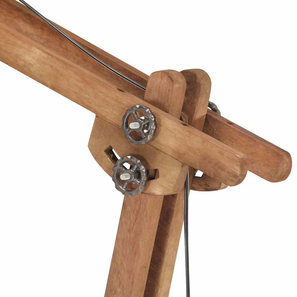 vidaXL Floor Lamp E27 Solid Mango Wood White