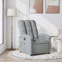 vidaXL Massagestoel met lichtgrijze stof