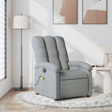 vidaXL Massagestoel met lichtgrijze stof