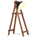 vidaXL Vloerlamp E27 massief mangohout zilverkleurig