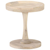 vidaXL Bijzettafel Ø60x75 cm massief mangohout