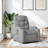 vidaXL Massagestoel met lichtgrijze stof