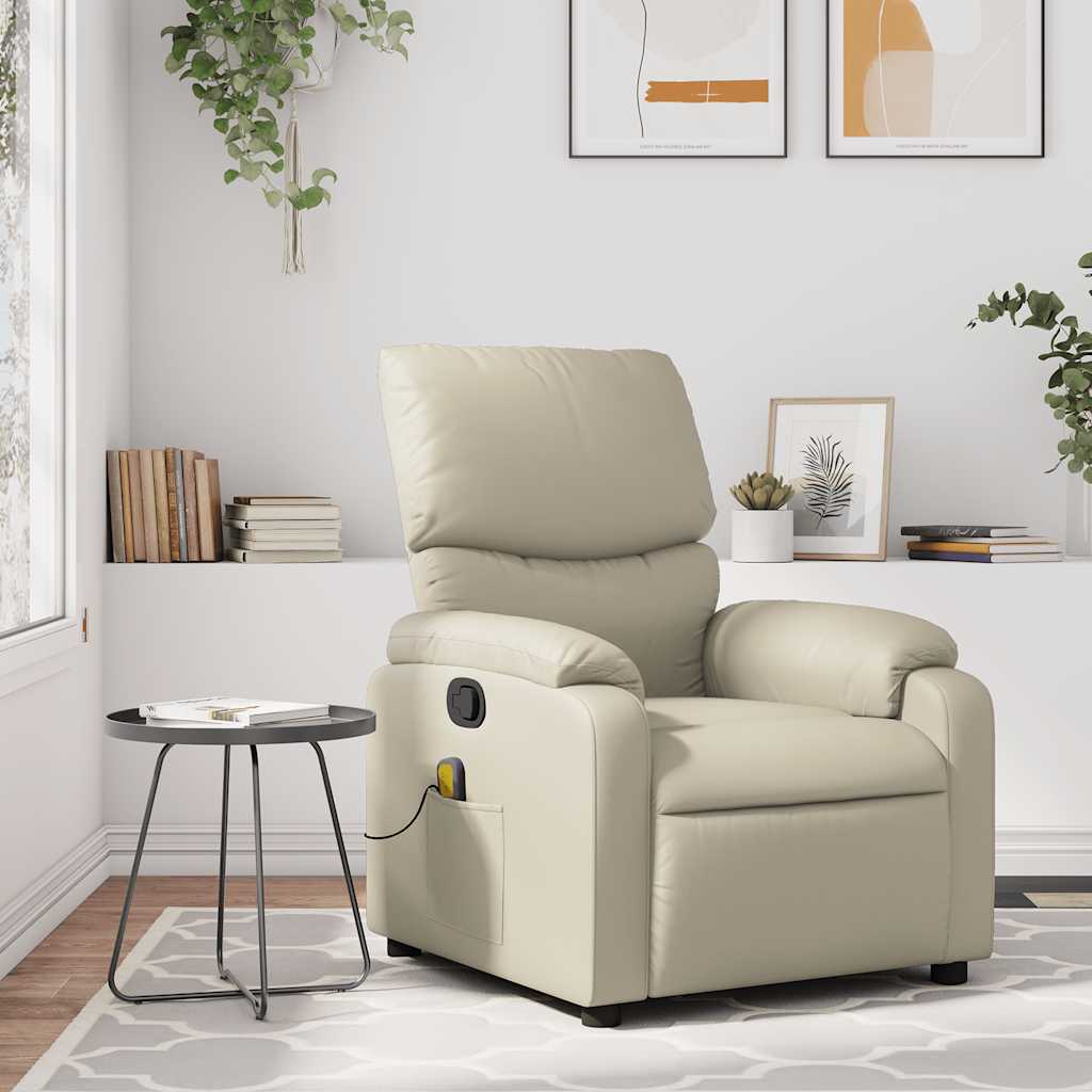 vidaXL Massage Chair Black Artificial Leather