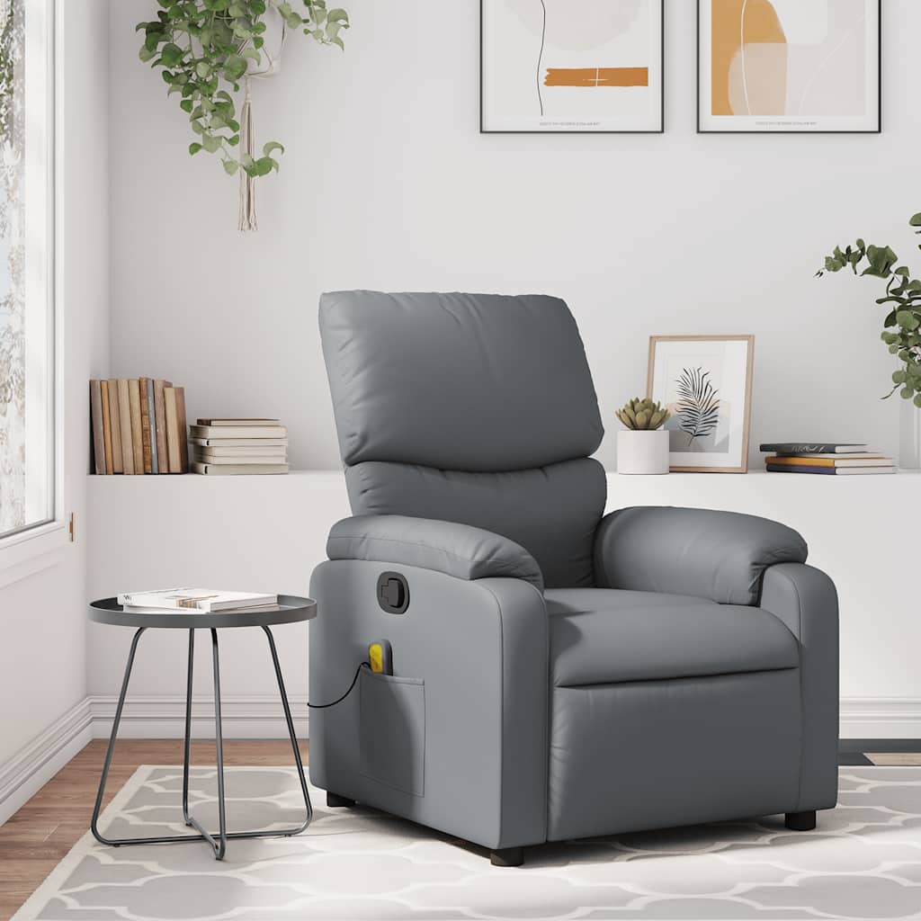 vidaXL Massage Chair Black Artificial Leather