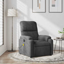 vidaXL Fauteuil de massage en tissu microfibre marron