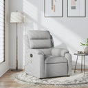 vidaXL Massage Recliner with Light Grey Fabric