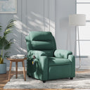 vidaXL Massage Recliner with Light Grey Fabric