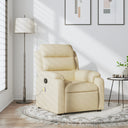vidaXL Massage Recliner with Light Grey Fabric
