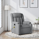 vidaXL Massagestoel met lichtgrijze stof