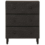 vidaXL Bijzetkasten 2 st 60x33x75 cm massief mangohout zwart