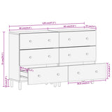 vidaXL Bijzetkasten 2 st 60x33x75 cm massief acaciahout