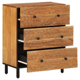 vidaXL Bijzetkasten 2 st 60x33x75 cm massief acaciahout