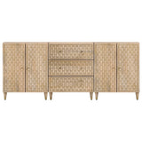 vidaXL Bijzetkasten 3 st 60x33x75 cm massief mangohout
