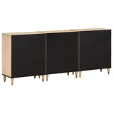 vidaXL Bijzetkasten 3 st 60x33x75 cm massief mangohout