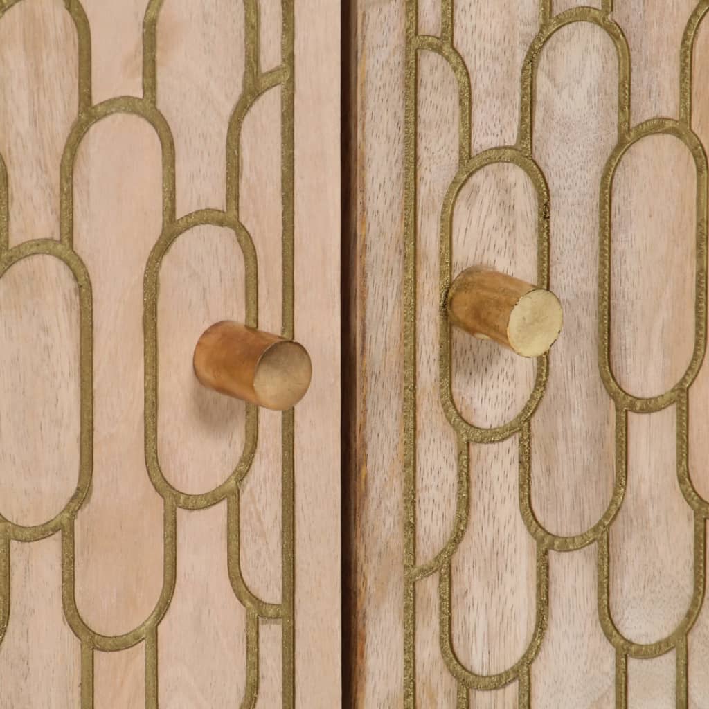 vidaXL Bijzetkasten 3 st 60x33x75 cm massief mangohout
