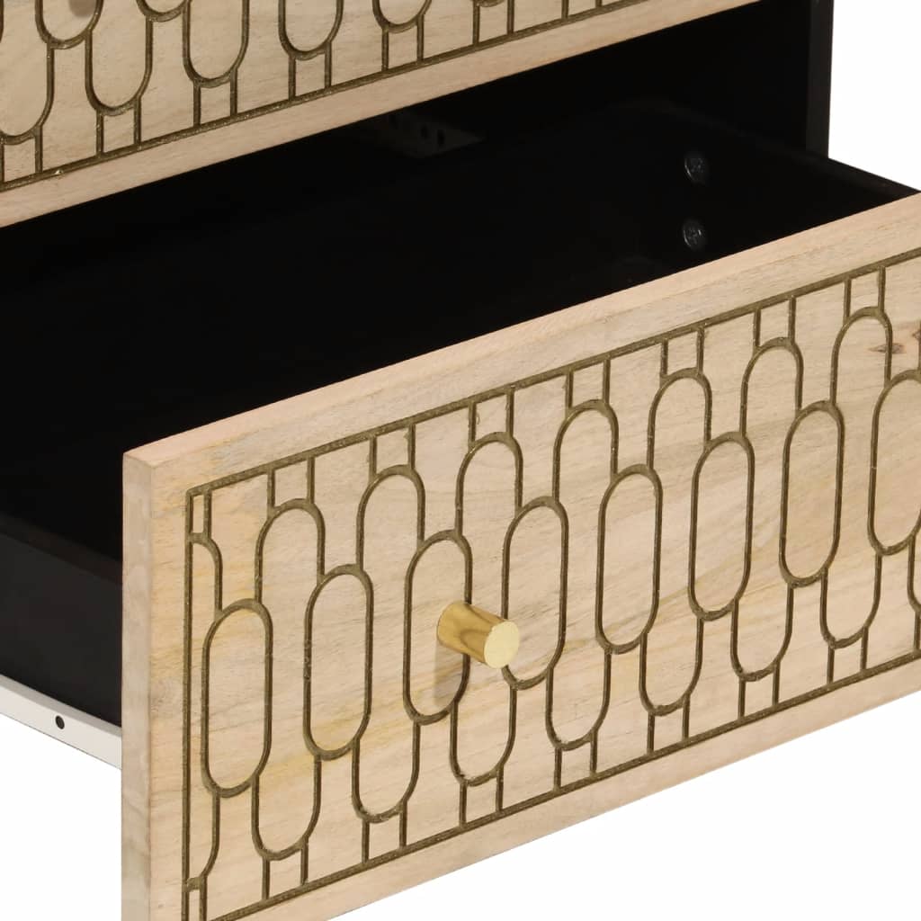 vidaXL Bijzetkasten 3 st 60x33x75 cm massief mangohout