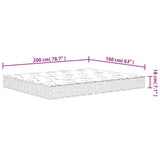 vidaXL Binnenveringmatras middelhard 140x190 cm