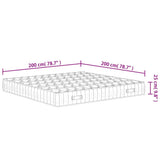 vidaXL Pocketveringmatras middelhard-hard 160x200 cm Super King Size