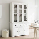 vidaXL Tall Cabinet BODO 115.5x43x200.5 cm Solid Pine Wood White