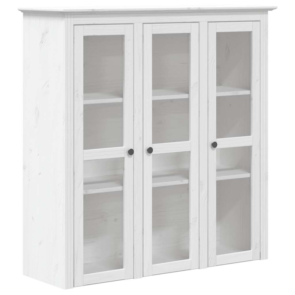 vidaXL Tall Cabinet BODO 115.5x43x200.5 cm Solid Pine Wood White
