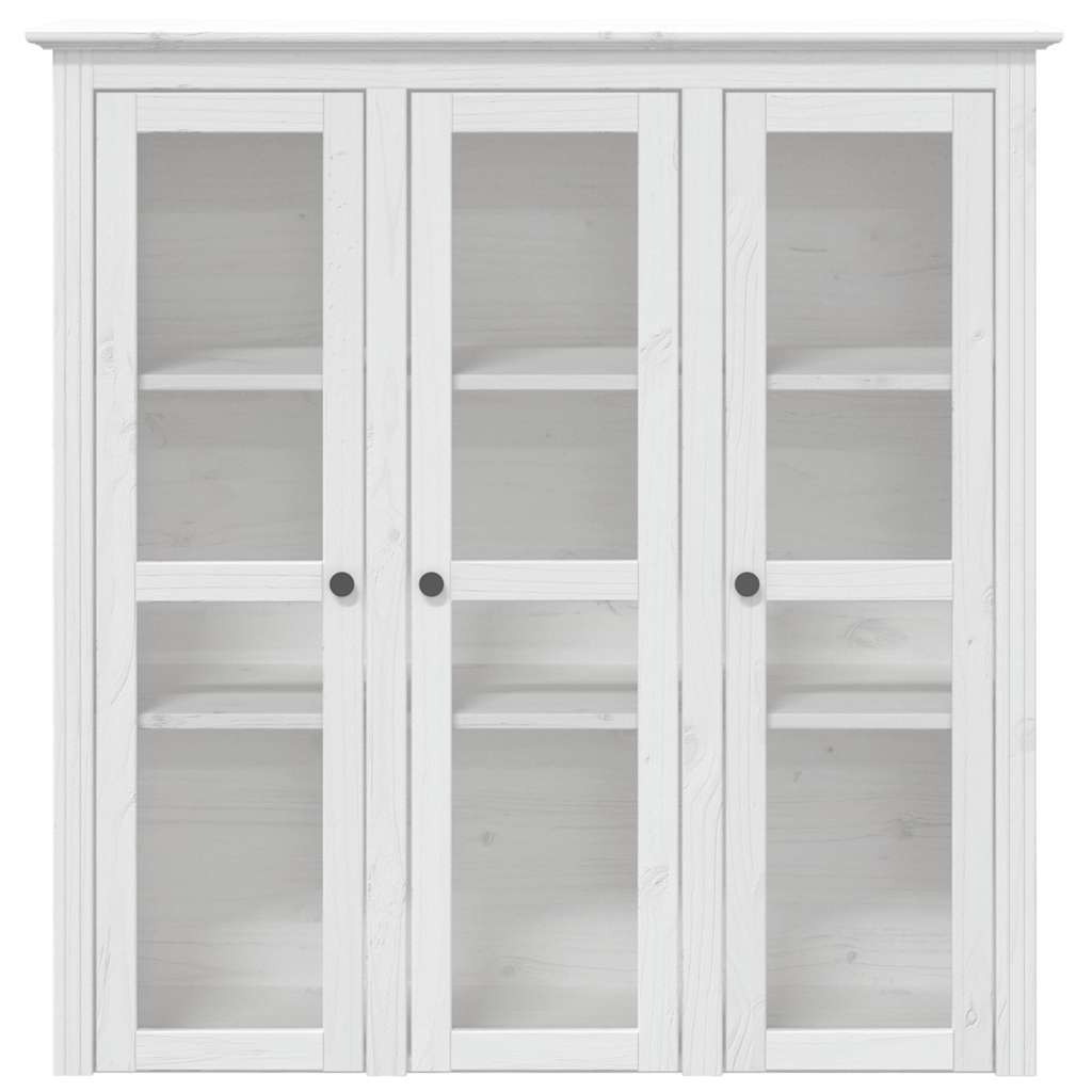 vidaXL Tall Cabinet BODO 115.5x43x200.5 cm Solid Pine Wood White