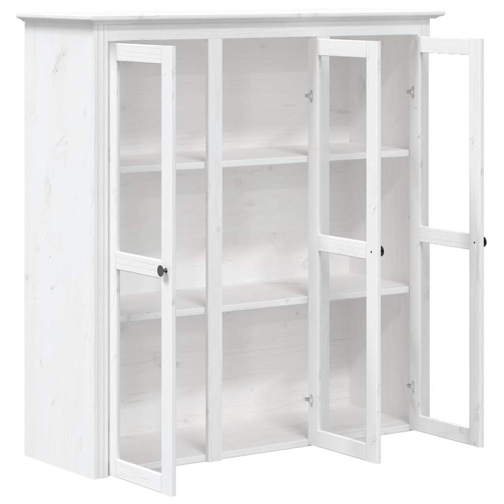 vidaXL Tall Cabinet BODO 115.5x43x200.5 cm Solid Pine Wood White