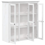 vidaXL Tall Cabinet BODO 115.5x43x200.5 cm Solid Pine Wood White