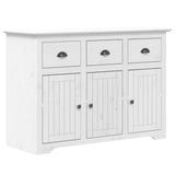 vidaXL Tall Cabinet BODO 115.5x43x200.5 cm Solid Pine Wood White