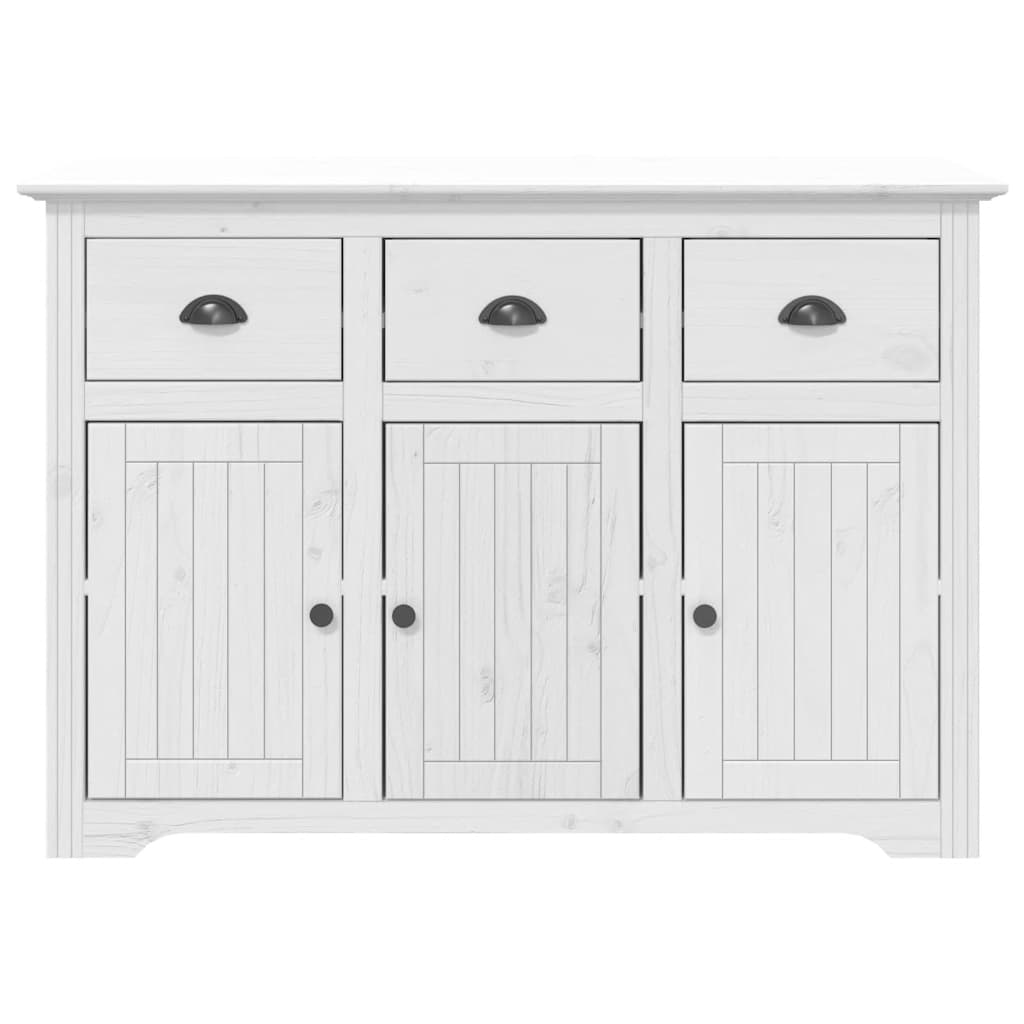 vidaXL Tall Cabinet BODO 115.5x43x200.5 cm Solid Pine Wood White