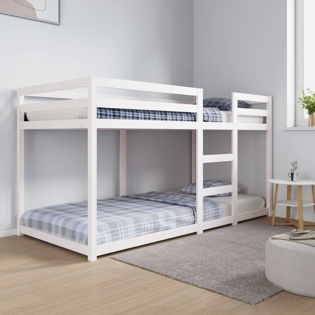 vidaXL Bunk Bed Frame without Mattress Solid Pine Wood 90x200 cm