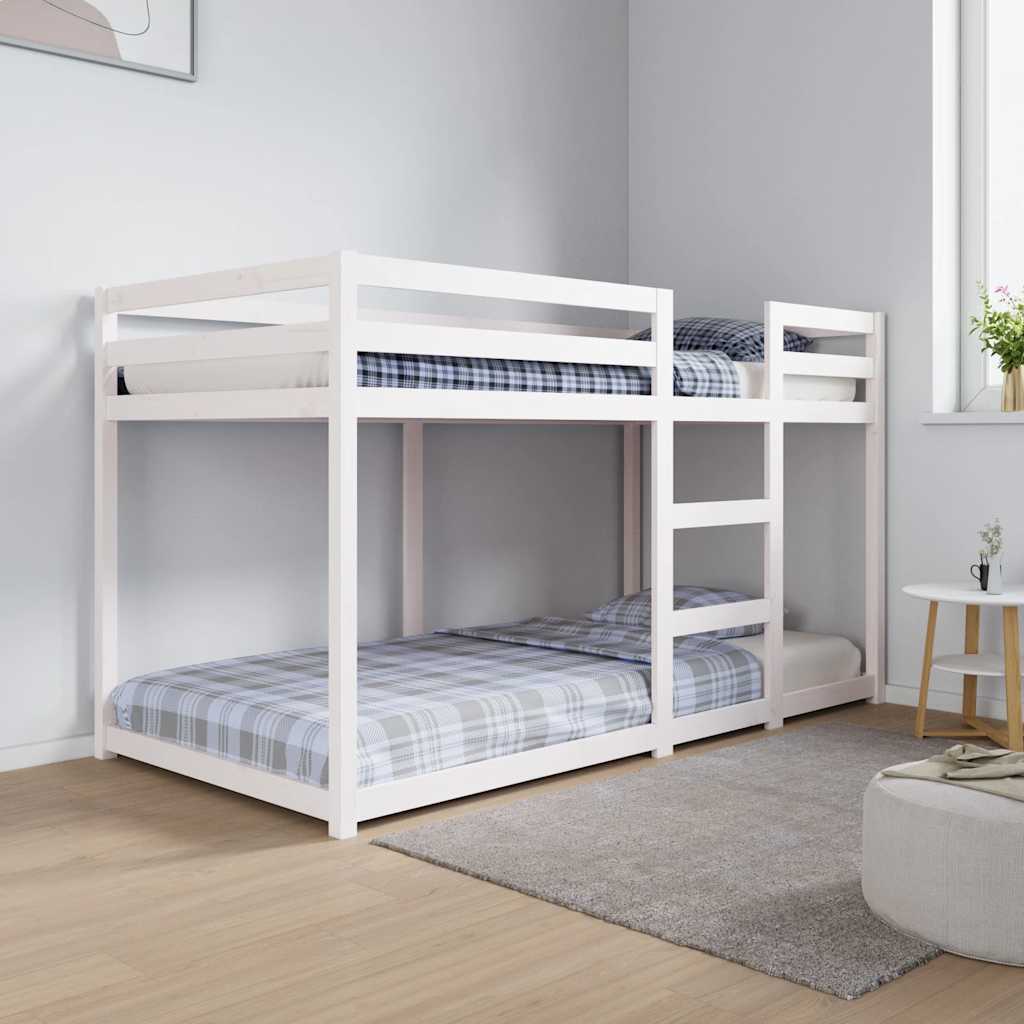 vidaXL Bunk Bed Frame without Mattress Solid Pine Wood 90x200 cm