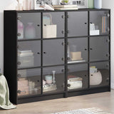 vidaXL Boekenkast met deuren 136x37x109 cm bewerkt hout wit