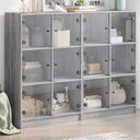 vidaXL Boekenkast met deuren 136x37x109 cm bewerkt hout wit