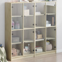vidaXL Boekenkast met deuren 136x37x142 cm bewerkt hout wit