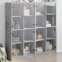 vidaXL Boekenkast met deuren 136x37x142 cm bewerkt hout wit