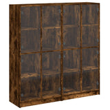 vidaXL Boekenkast met deuren 136x37x142 cm bewerkt hout wit