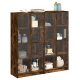 vidaXL Boekenkast met deuren 136x37x142 cm bewerkt hout wit