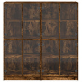 vidaXL Boekenkast met deuren 136x37x142 cm bewerkt hout wit